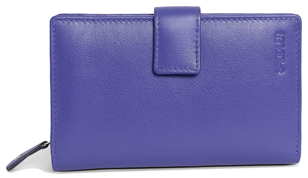 Mid-Size Leather Purse Wallet "Holly", Handmade by Saddler | RFID Protected & Gift Boxed