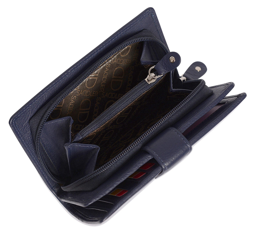 Mid-Size Leather Purse Wallet "Holly", Handmade by Saddler | RFID Protected & Gift Boxed