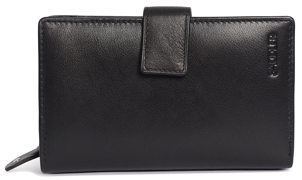 Mid-Size Leather Purse Wallet "Holly", Handmade by Saddler | RFID Protected & Gift Boxed