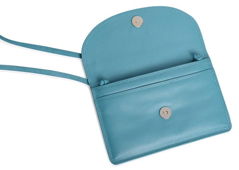 SADDLER ISABELLE Leather Slimline Crossbody Bag, Adjustable Strap, Multiple Pockets, Magnetic Closure, RFID Protected