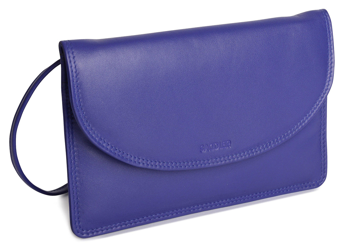 SADDLER ISABELLE Leather Slimline Crossbody Bag, Adjustable Strap, Multiple Pockets, Magnetic Closure, RFID Protected