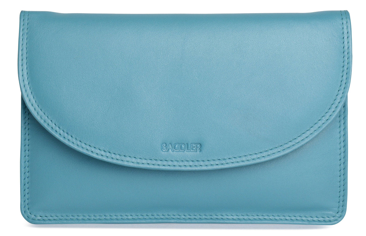 SADDLER ISABELLE Leather Slimline Crossbody Bag, Adjustable Strap, Multiple Pockets, Magnetic Closure, RFID Protected
