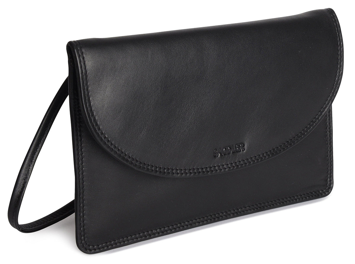 SADDLER ISABELLE Leather Slimline Crossbody Bag, Adjustable Strap, Multiple Pockets, Magnetic Closure, RFID Protected