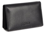 SADDLER JESSICA Leather Credit Card Holder with RFID Protection, 2 Sections and ID Window