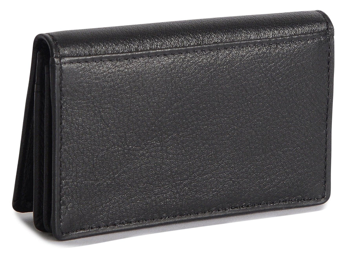 SADDLER JESSICA Leather Credit Card Holder with RFID Protection, 2 Sections and ID Window