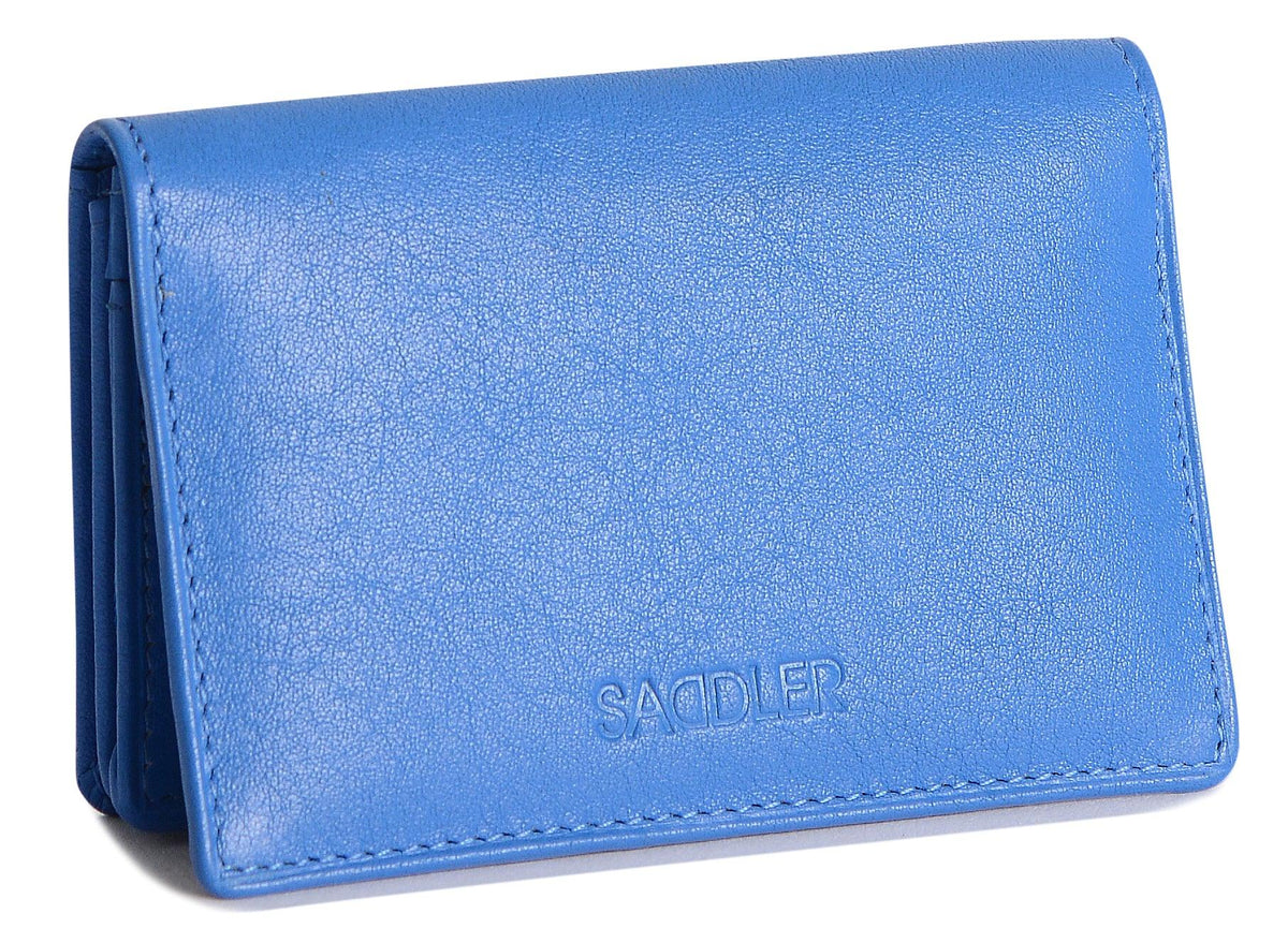 SADDLER JESSICA Leather Credit Card Holder with RFID Protection, 2 Sections and ID Window