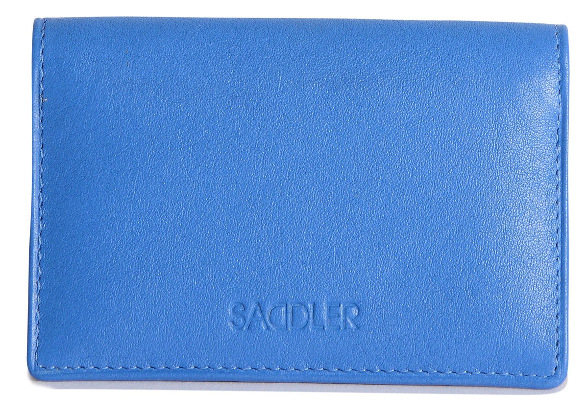 SADDLER JESSICA Leather Credit Card Holder with RFID Protection, 2 Sections and ID Window
