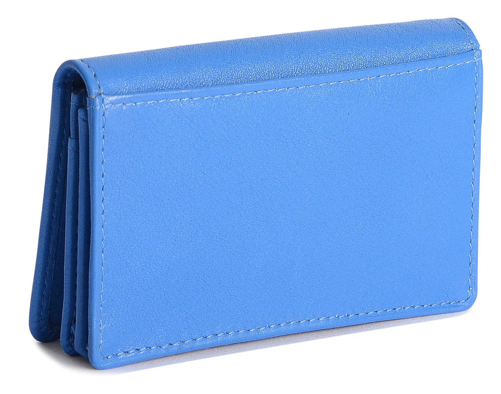 SADDLER JESSICA Leather Credit Card Holder with RFID Protection, 2 Sections and ID Window