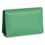 SADDLER JESSICA Leather Credit Card Holder with RFID Protection, 2 Sections and ID Window