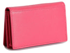 SADDLER JESSICA Leather Credit Card Holder with RFID Protection, 2 Sections and ID Window