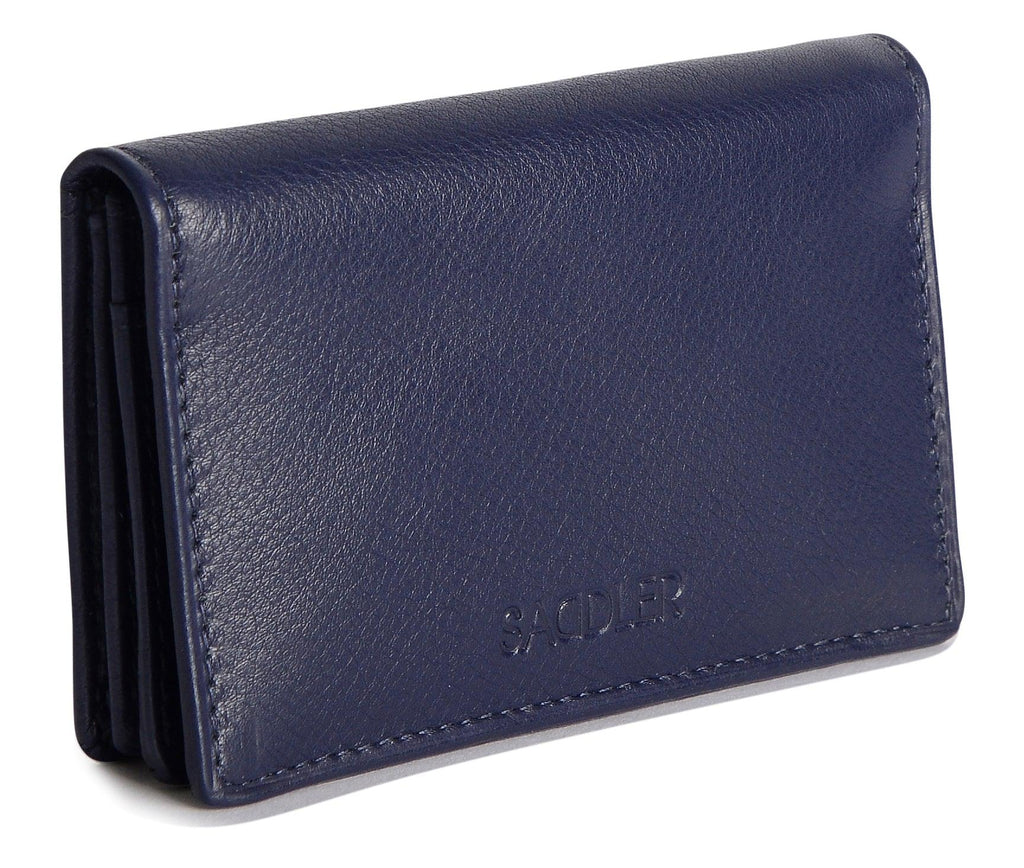 SADDLER JESSICA Leather Credit Card Holder with RFID Protection, 2 Sections and ID Window
