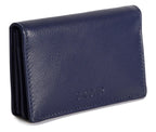 SADDLER JESSICA Leather Credit Card Holder with RFID Protection, 2 Sections and ID Window