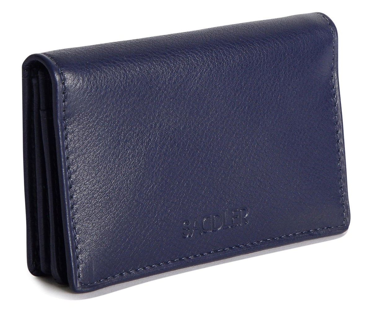 SADDLER JESSICA Leather Credit Card Holder with RFID Protection, 2 Sections and ID Window