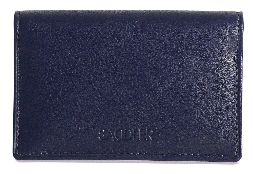 SADDLER JESSICA Leather Credit Card Holder with RFID Protection, 2 Sections and ID Window