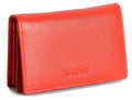 SADDLER JESSICA Leather Credit Card Holder with RFID Protection, 2 Sections and ID Window