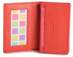 SADDLER JESSICA Leather Credit Card Holder with RFID Protection, 2 Sections and ID Window