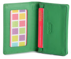 SADDLER JESSICA Leather Credit Card Holder with RFID Protection, 2 Sections and ID Window