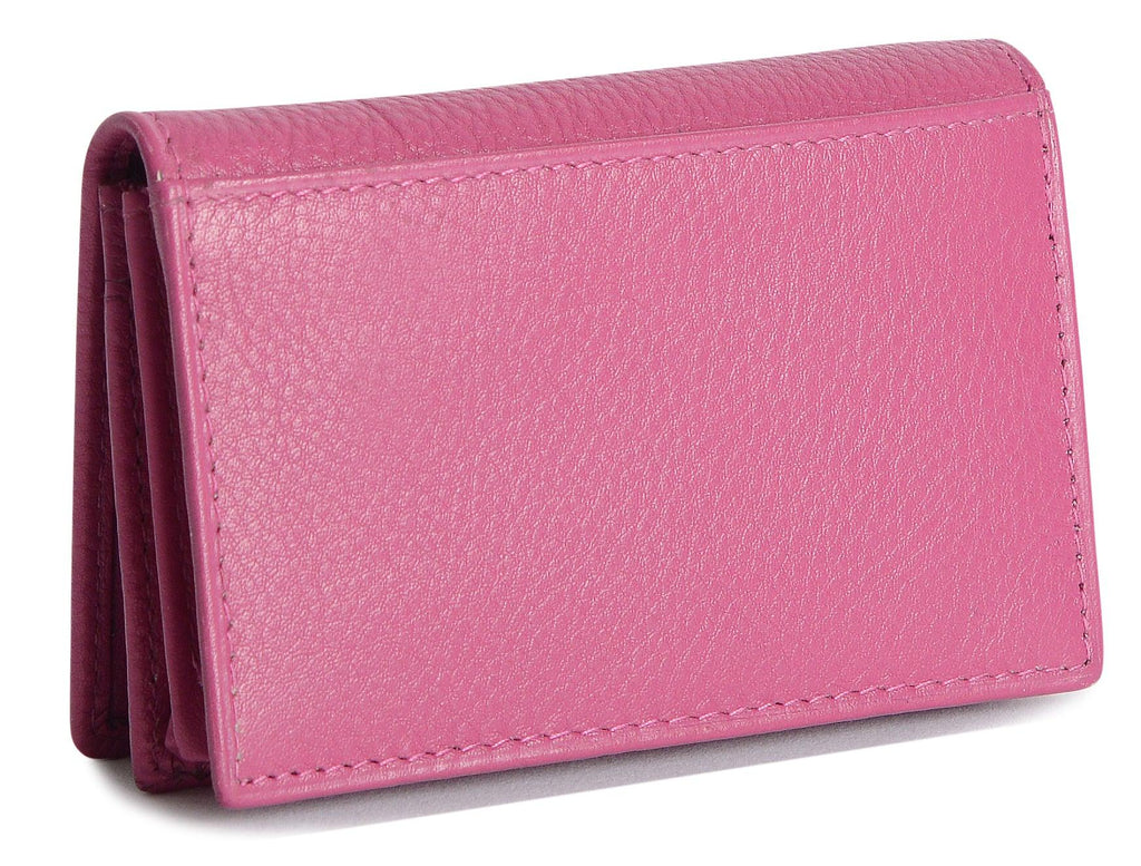 SADDLER JESSICA Leather Credit Card Holder with RFID Protection, 2 Sections and ID Window