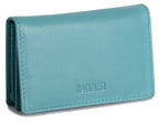 SADDLER JESSICA Leather Credit Card Holder with RFID Protection, 2 Sections and ID Window