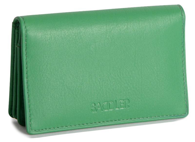 SADDLER JESSICA Leather Credit Card Holder with RFID Protection, 2 Sections and ID Window