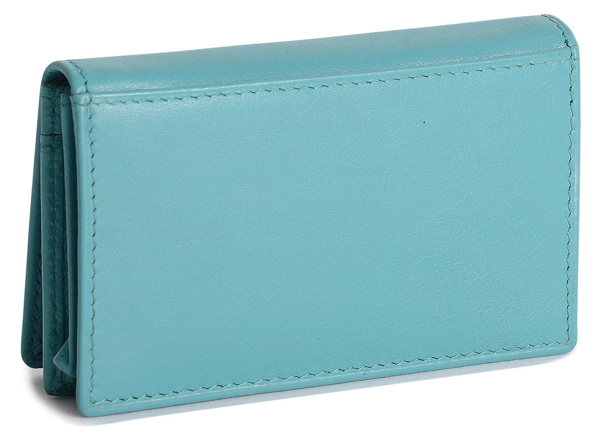 SADDLER JESSICA Leather Credit Card Holder with RFID Protection, 2 Sections and ID Window