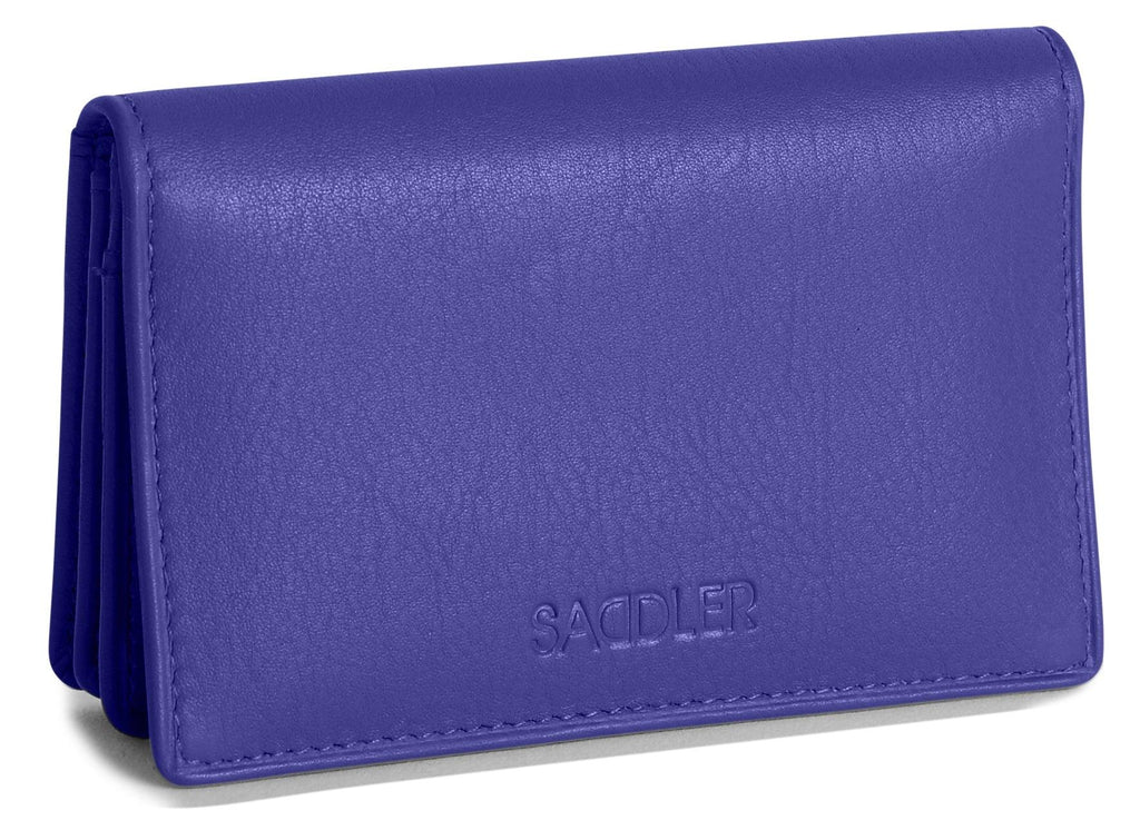 SADDLER JESSICA Leather Credit Card Holder with RFID Protection, 2 Sections and ID Window