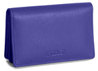 SADDLER JESSICA Leather Credit Card Holder with RFID Protection, 2 Sections and ID Window
