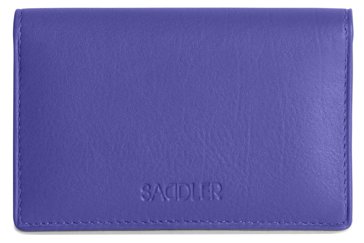 SADDLER JESSICA Leather Credit Card Holder with RFID Protection, 2 Sections and ID Window
