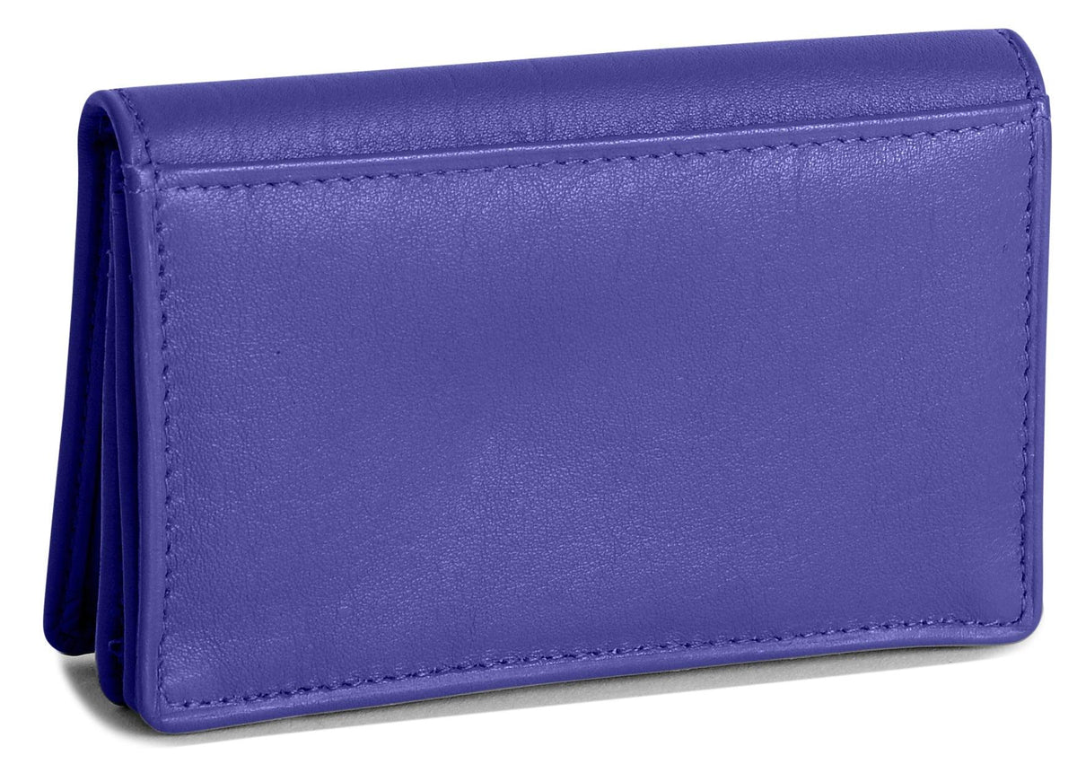 SADDLER JESSICA Leather Credit Card Holder with RFID Protection, 2 Sections and ID Window
