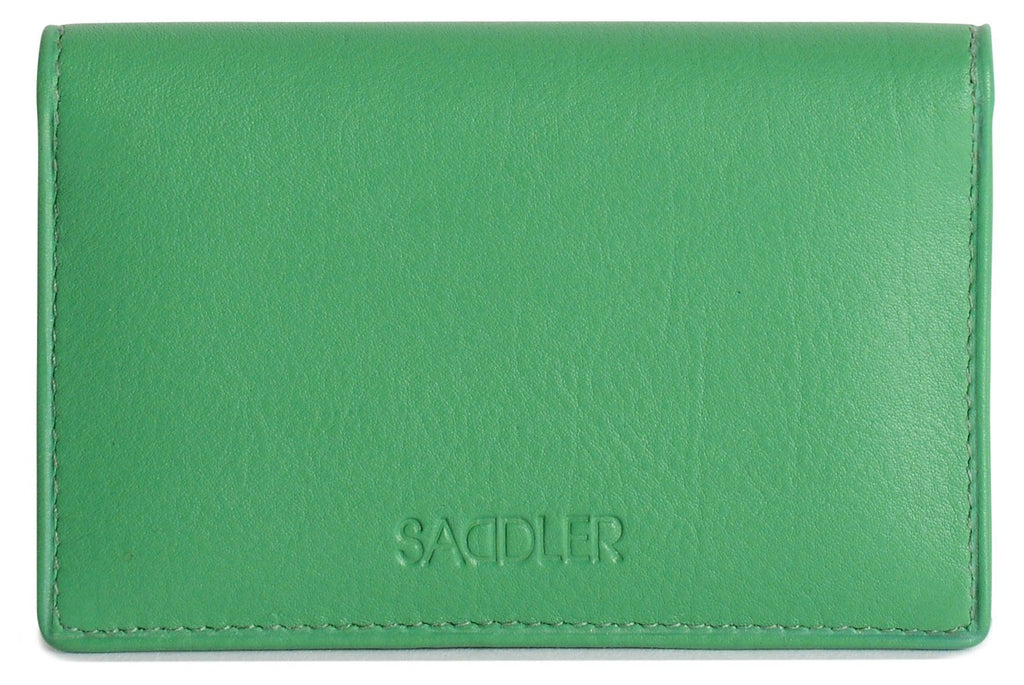 SADDLER JESSICA Leather Credit Card Holder with RFID Protection, 2 Sections and ID Window