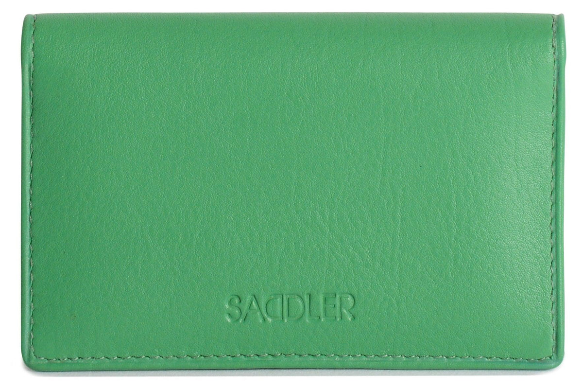 SADDLER JESSICA Leather Credit Card Holder with RFID Protection, 2 Sections and ID Window
