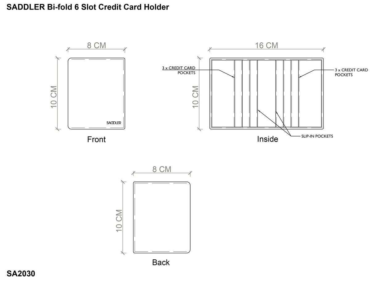 Compact Leather Card Wallet "Lexi", Handmade by Saddler | RFID Protected & Gift Boxed
