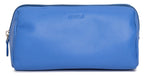 SADDLER MEGAN Leather Zip Top Cosmetic Bag, Large Capacity and Inner Zip Pocket, RFID Protected
