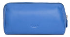 SADDLER MEGAN Leather Zip Top Cosmetic Bag, Large Capacity and Inner Zip Pocket, RFID Protected