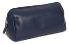 SADDLER MEGAN Leather Zip Top Cosmetic Bag, Large Capacity and Inner Zip Pocket, RFID Protected