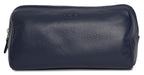 SADDLER MEGAN Leather Zip Top Cosmetic Bag, Large Capacity and Inner Zip Pocket, RFID Protected