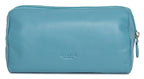 SADDLER MEGAN Leather Zip Top Cosmetic Bag, Large Capacity and Inner Zip Pocket, RFID Protected
