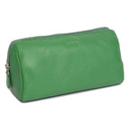 SADDLER MEGAN Leather Zip Top Cosmetic Bag, Large Capacity and Inner Zip Pocket, RFID Protected