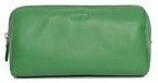 SADDLER MEGAN Leather Zip Top Cosmetic Bag, Large Capacity and Inner Zip Pocket, RFID Protected