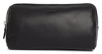 SADDLER MEGAN Leather Zip Top Cosmetic Bag, Large Capacity and Inner Zip Pocket, RFID Protected