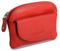 Compact Leather Zip-Top Coin Purse "Molly", Handmade by Saddler | RFID Protected & Gift Boxed | With Front Pocket & Interior Key Ring