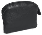 Compact Leather Zip-Top Coin Purse "Molly", Handmade by Saddler | RFID Protected & Gift Boxed | With Front Pocket & Interior Key Ring