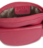 Compact Leather Zip-Top Coin Purse "Molly", Handmade by Saddler | RFID Protected & Gift Boxed | With Front Pocket & Interior Key Ring
