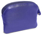 Compact Leather Zip-Top Coin Purse "Molly", Handmade by Saddler | RFID Protected & Gift Boxed | With Front Pocket & Interior Key Ring