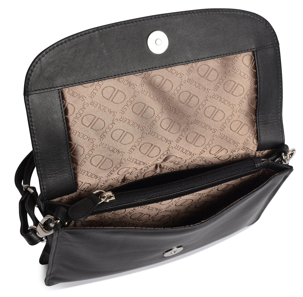 SADDLER Olivia 3-Section Leather Crossbody Bag & Clutch, Compact & Stylish, Gift Boxed
