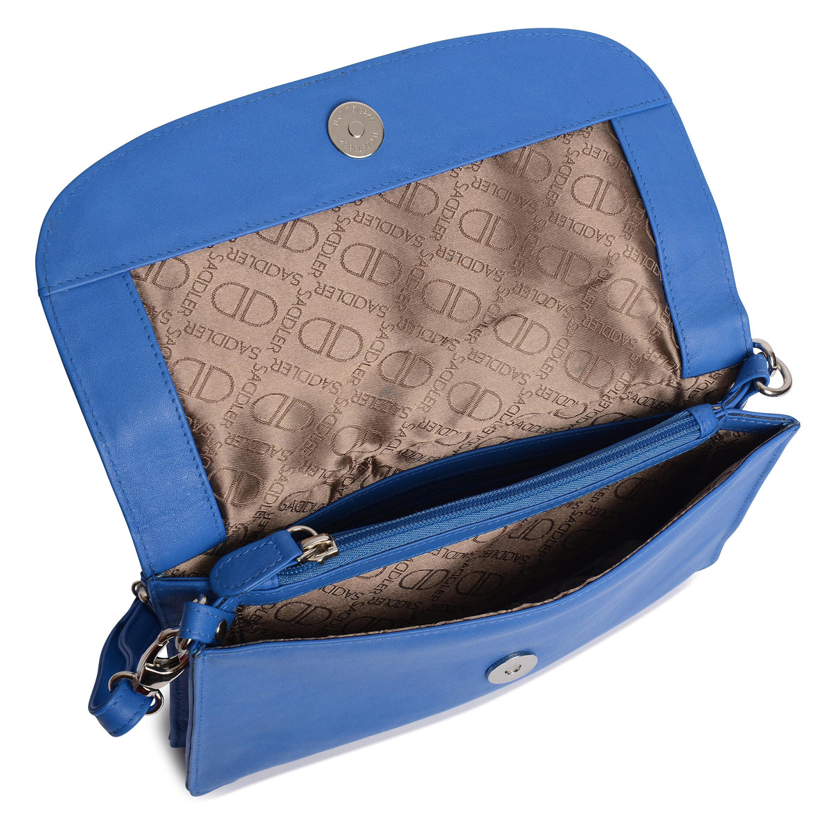 SADDLER Olivia 3-Section Leather Crossbody Bag & Clutch, Compact & Stylish, Gift Boxed