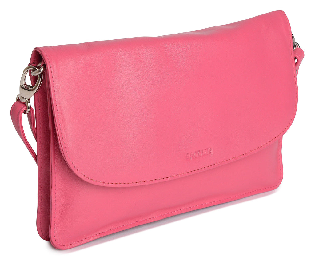 SADDLER Olivia 3-Section Leather Crossbody Bag & Clutch, Compact & Stylish, Gift Boxed