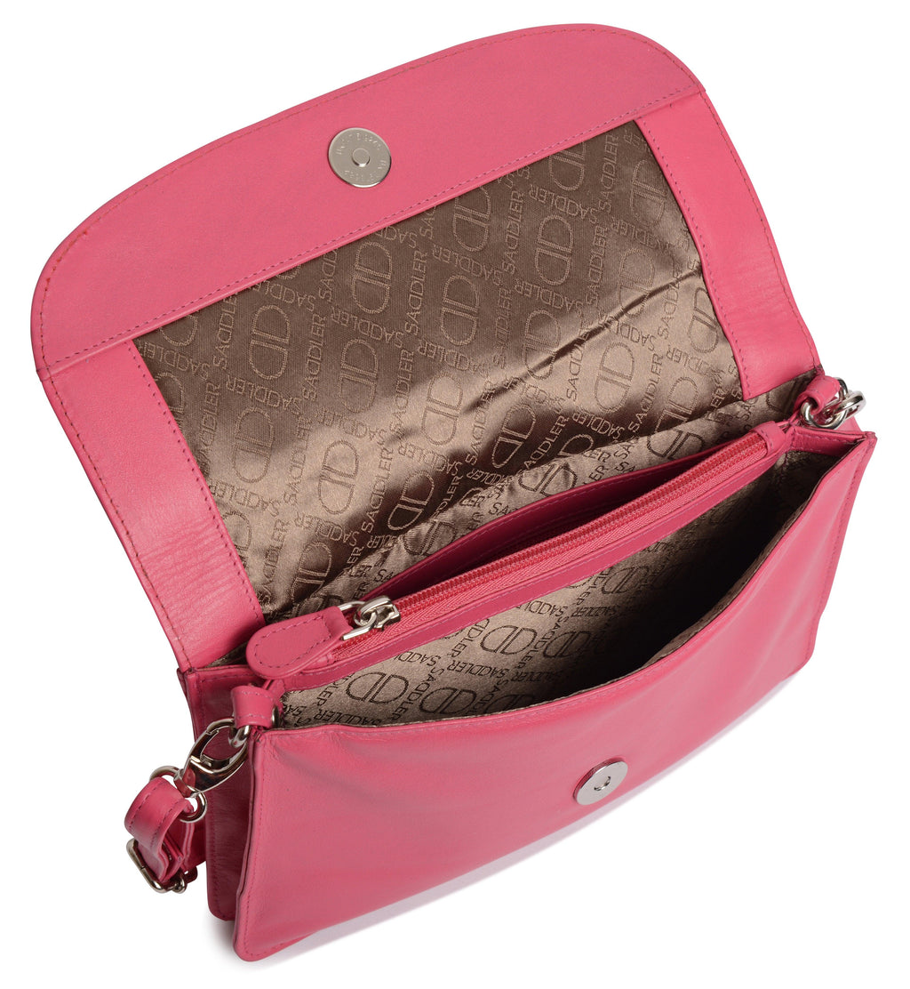 SADDLER Olivia 3-Section Leather Crossbody Bag & Clutch, Compact & Stylish, Gift Boxed