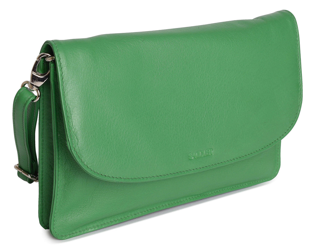 SADDLER Olivia 3-Section Leather Crossbody Bag & Clutch, Compact & Stylish, Gift Boxed