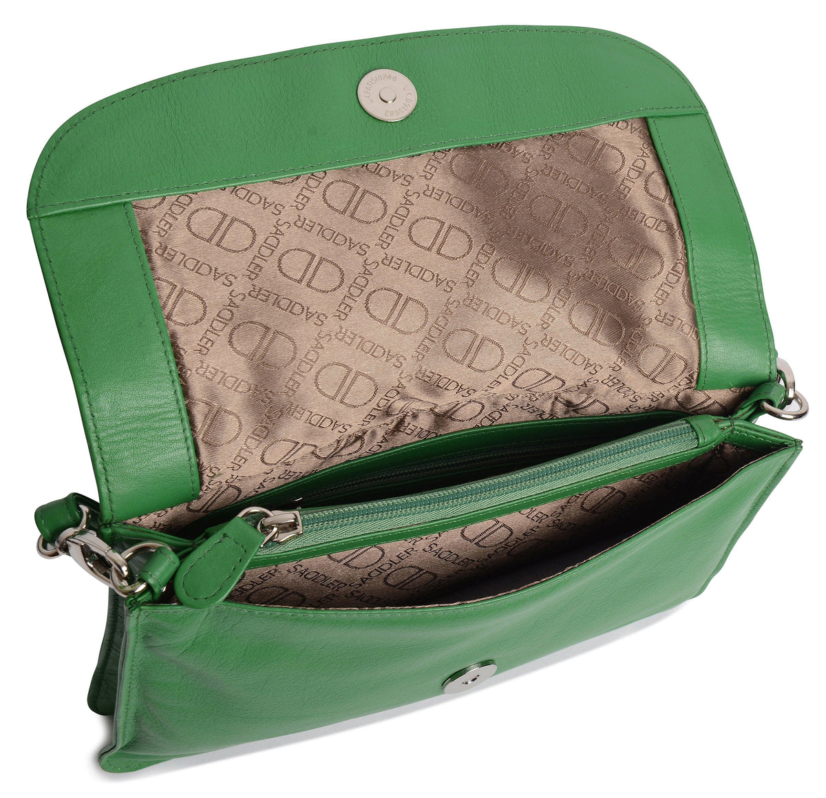 SADDLER Olivia 3-Section Leather Crossbody Bag & Clutch, Compact & Stylish, Gift Boxed